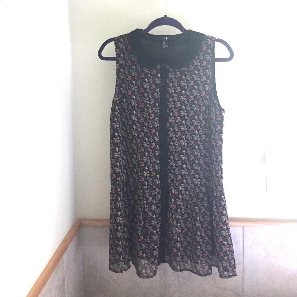 Button up floral dress