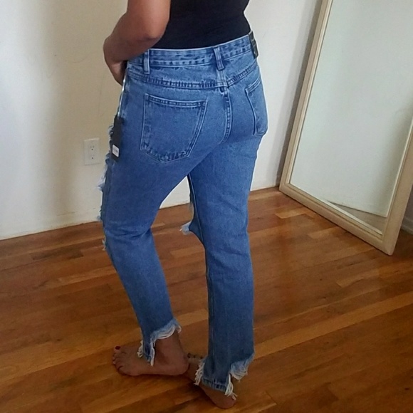 💦2FOR$20💦DISTRESSED DENIM BOYFRIEND JEANS - Picture 3 of 6