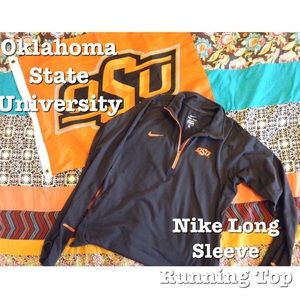 Oklahoma State Nike Long Sleeve Running Top Medium
