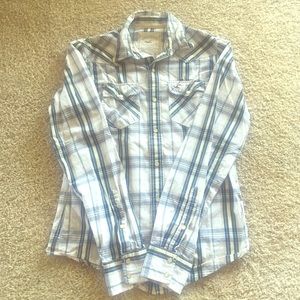 Teen boy button up Hollister shirt