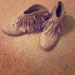 Fringe booties