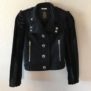 Juicy Couture Remi Military Jacket w/ Fur arms
