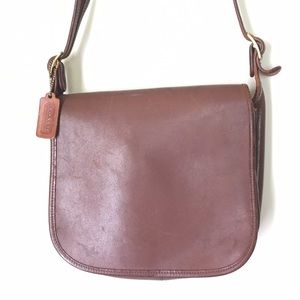 Coach vintage leather brown shoulder purse bag
