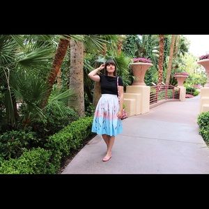 Unique Vintage Flamingo print skirt!