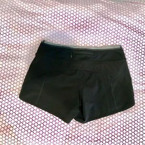 Lululemon Women's Run Speed Short Black w/ Grey