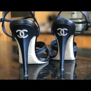 Chanel Heels pumps Sandals 40 8.5 9
