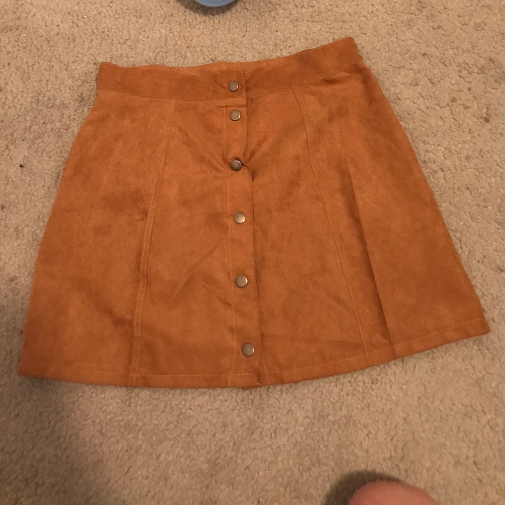 Suede skirt