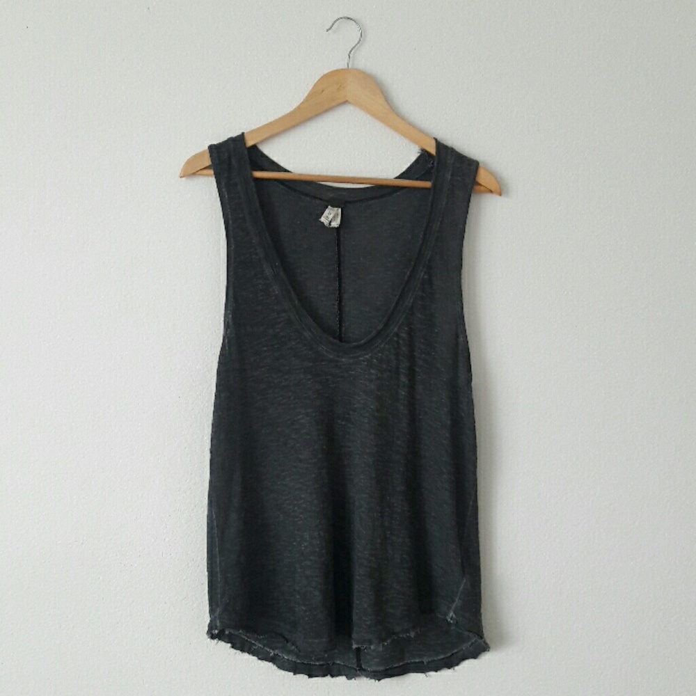 Free People Charcoal Grey Tank
