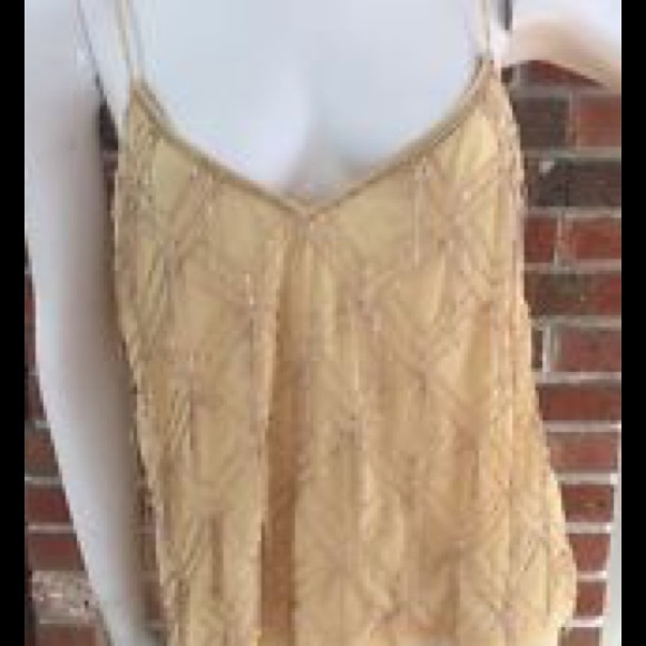 NWOT Free People Gatsby Spaghetti Strap Beaded Top - Picture 5 of 8