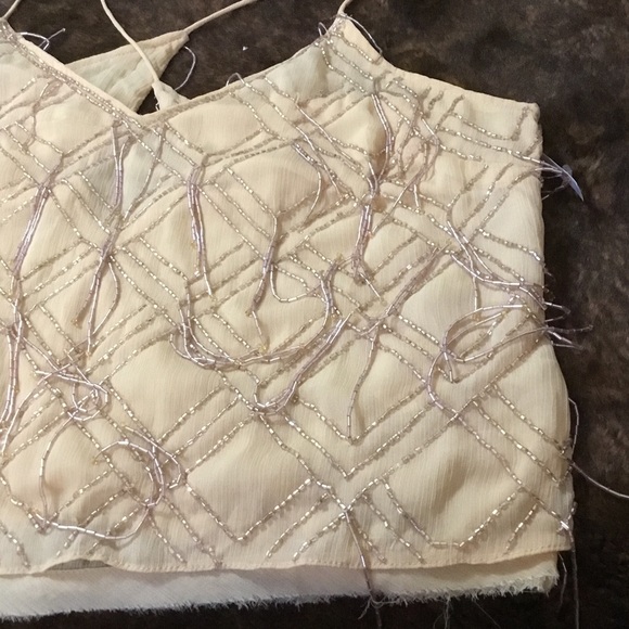 NWOT Free People Gatsby Spaghetti Strap Beaded Top - Picture 6 of 8