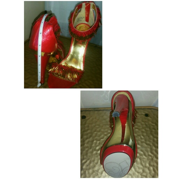 Beaded strap heels. - Picture 3 of 4