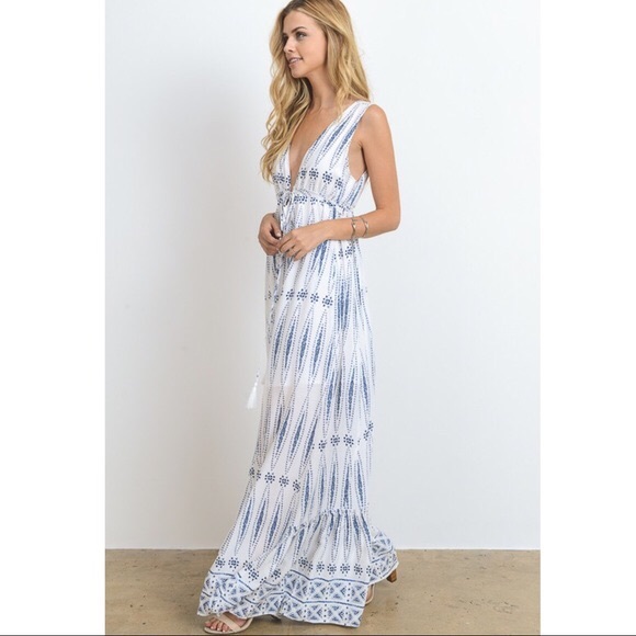 TANYA KARA print maxi dress - OFF WHITE - Picture 3 of 3
