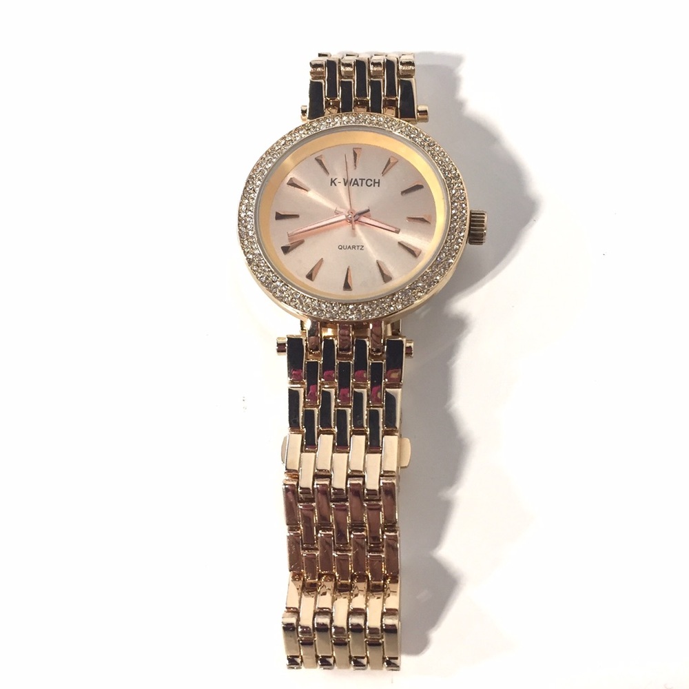 Quartz Gold Stainless Steel Watch
