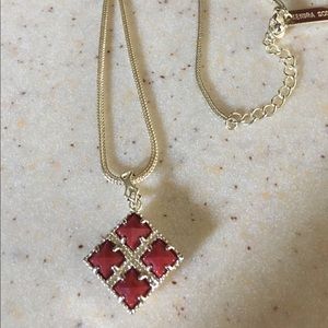 Deep red Kendra Scott necklace