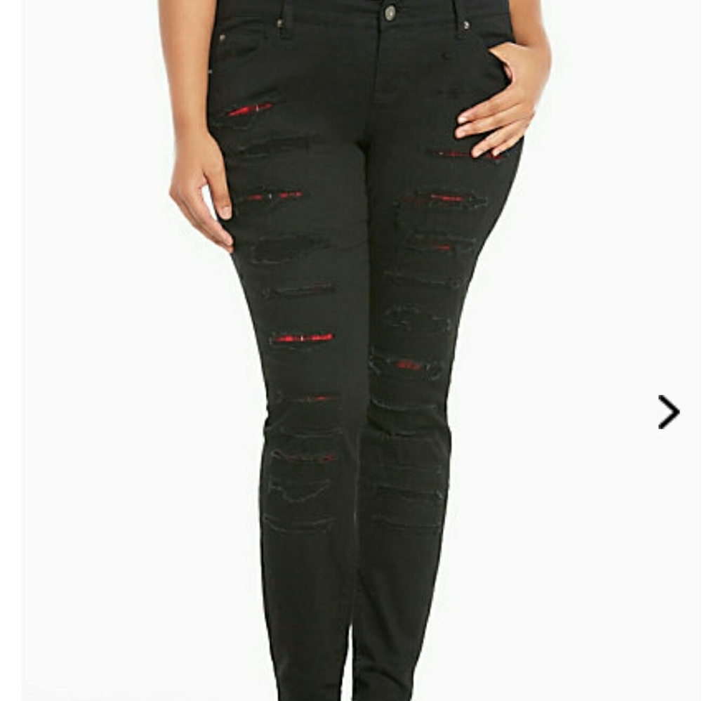 Torrid Skinny jeans with plaid