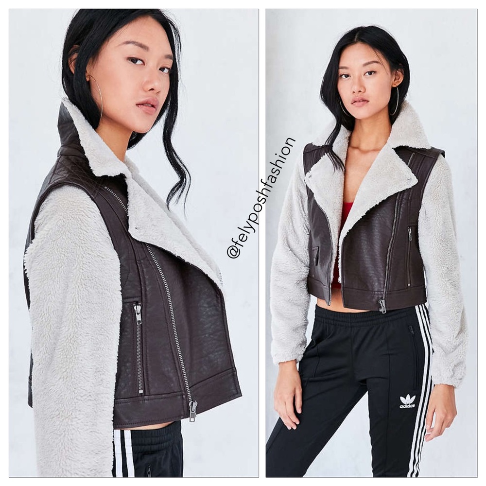 Urban Outfitters BDG Cozy Moto Jacket - Picture 1 of 3