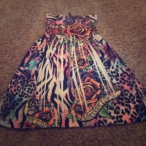 Vibrant tube top dress