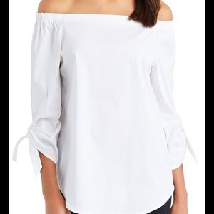 J. McLaughlin white off the shoulder blouse