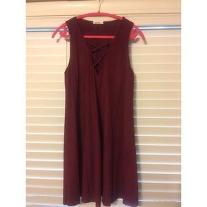 Merlot Suede Dress