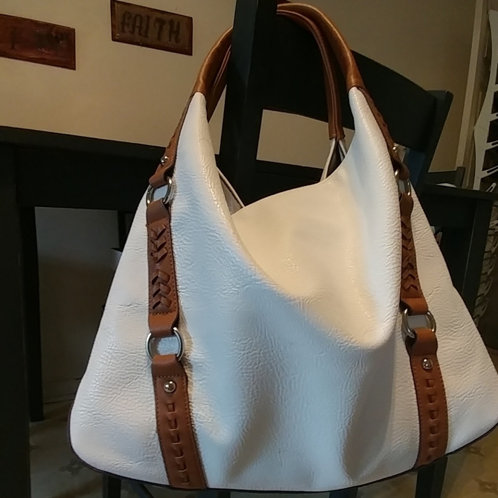 Jessica Simpson white tote bag