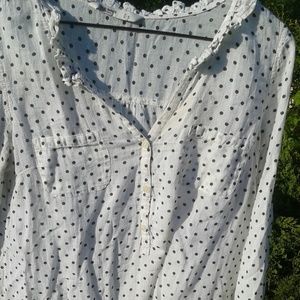 White Polk-a-dot Blouse