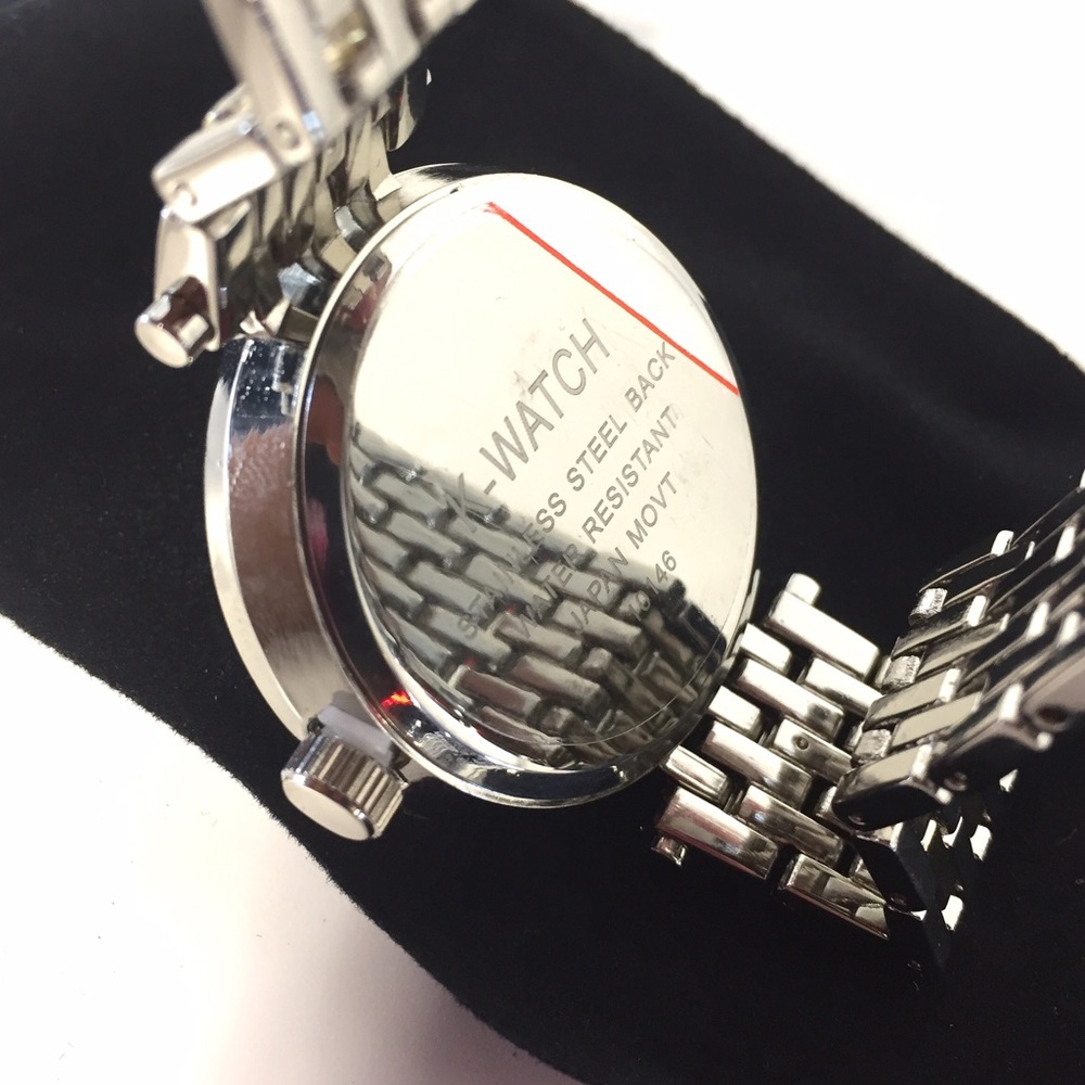 Quartz Two Tone Silver Gold Rhinestone Watch - Picture 3 of 4