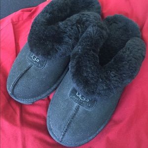 Ugg Black Slip-Ons "Coquette" Style