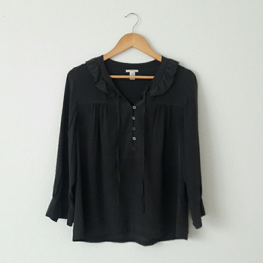 J. Crew Charcoal Blouse