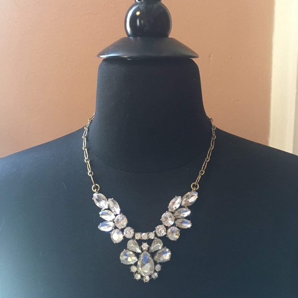 J.Crew Classic Chrystal  Rhinestone Necklace