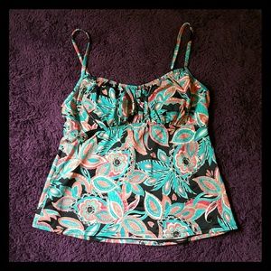 Floral Patterned Swim Top (tankini top)