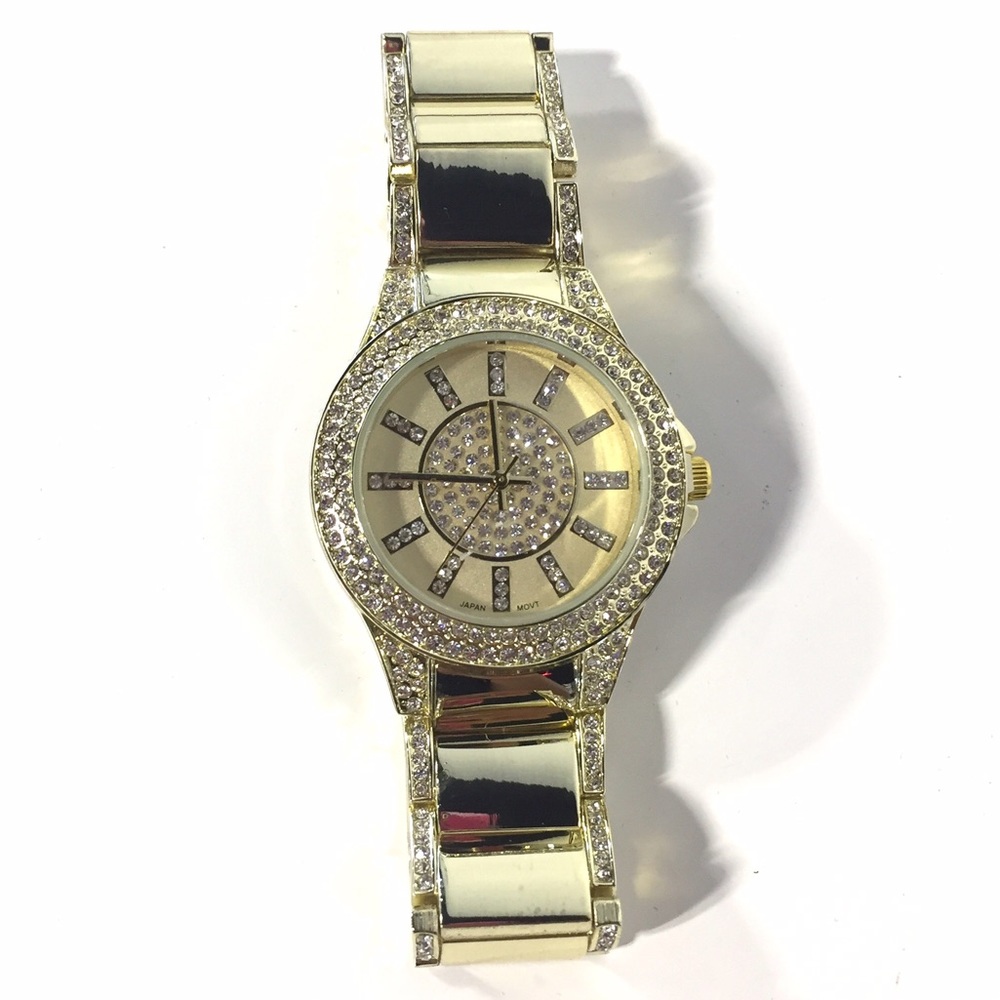 Milano Gold Rhinestone Watch