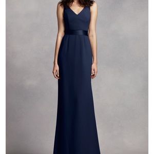 Vera Wang White Bridesmaid Dress in Marine (Navy)
