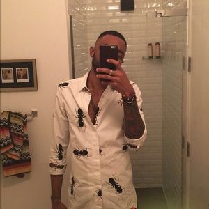 Paul smith ant print dress shirt size medium