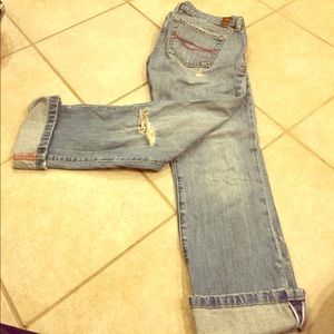 Distressed crop Abercrombie and Fitch jeans