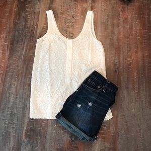 Jcrew White Lace Tank