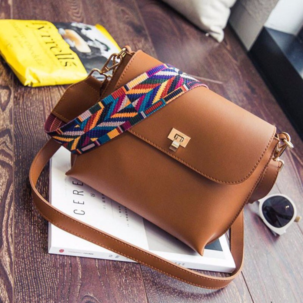 Colorful Wide Strap Sling Bag
