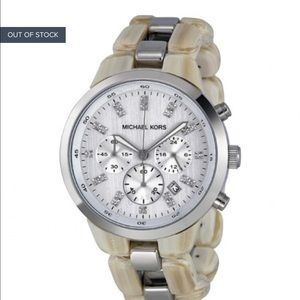 RARE Michael Kors Silver and Cream watch