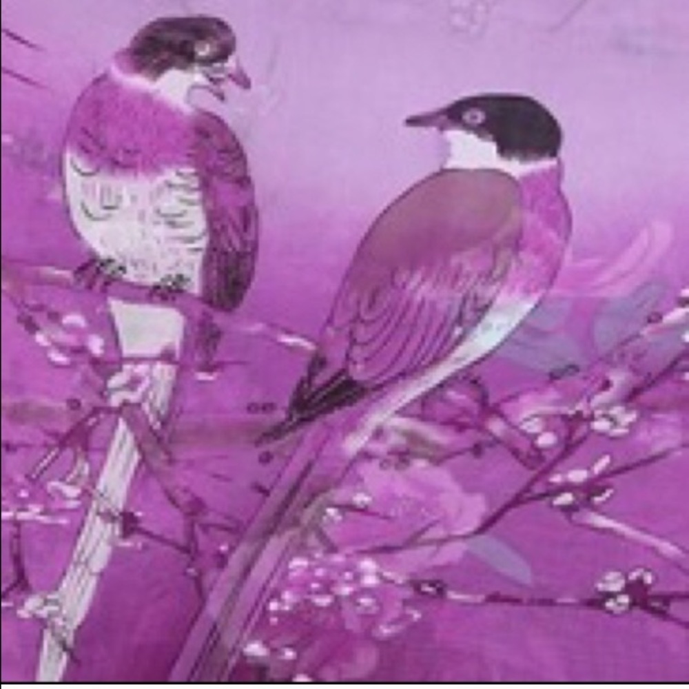 💕💞 HP💕💞 Beautiful Purple Chiffon Floral Scarf - Picture 6 of 8