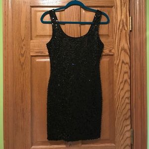 Black sequin As U Wish mini dress