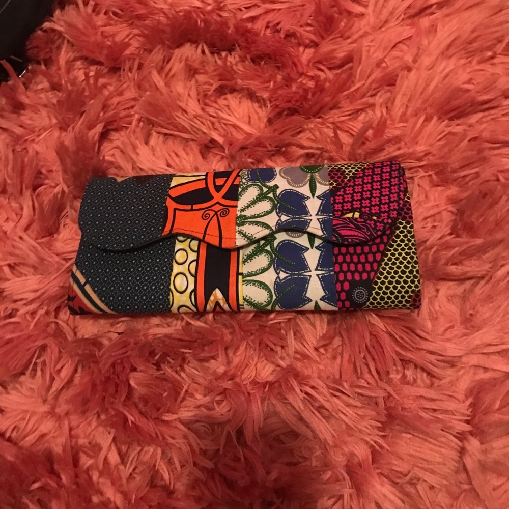 Multi print Ankara clutch