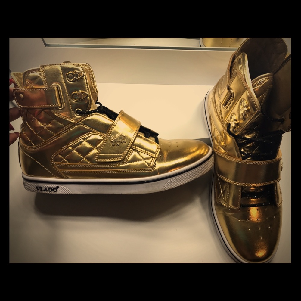 Gold sneakers