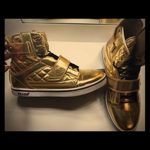 Gold sneakers