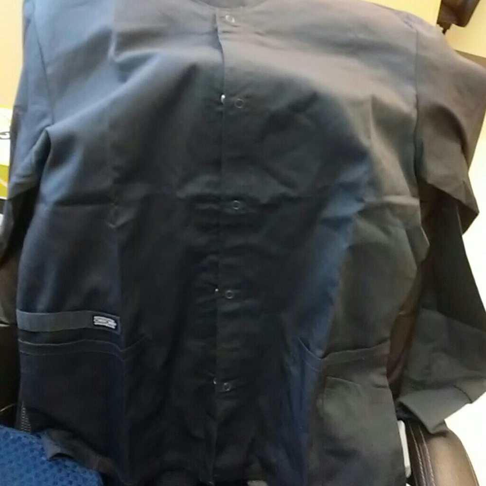 Grey scrub warm up jacket