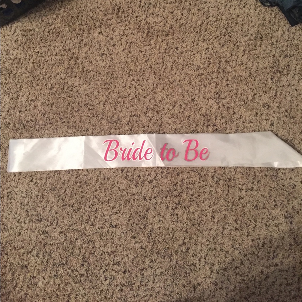 Bride to be sash