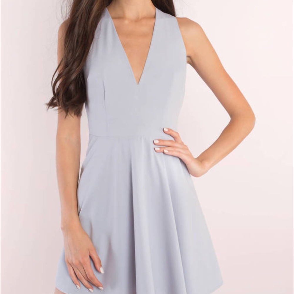Andie Open Back Lilac Skater Dress