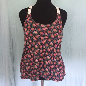 Floral Crochet Racerback Top - Forever 21