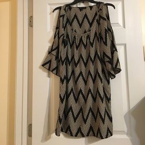 Black and Creme sheath dress.