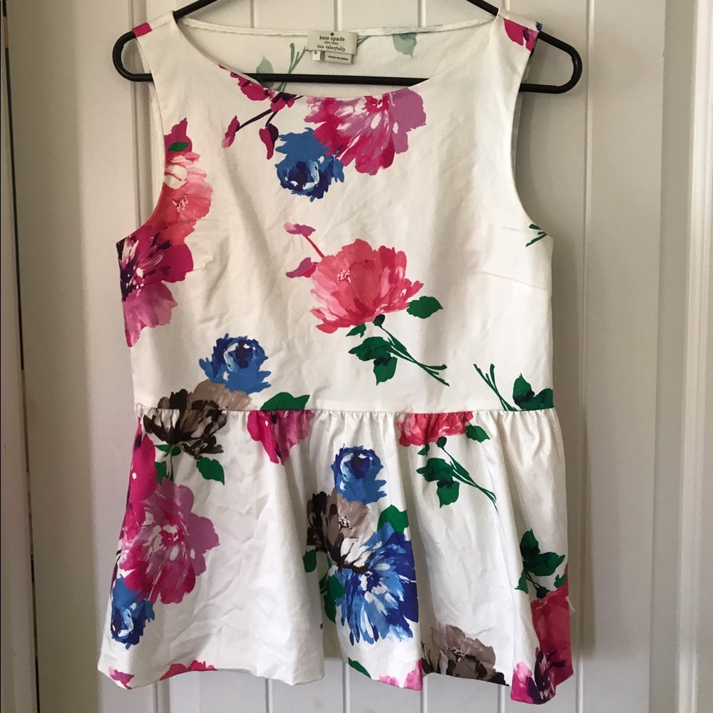 Kate Spade floral peplum