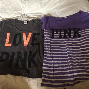 Two Victoria's Secret PINK t-shirts