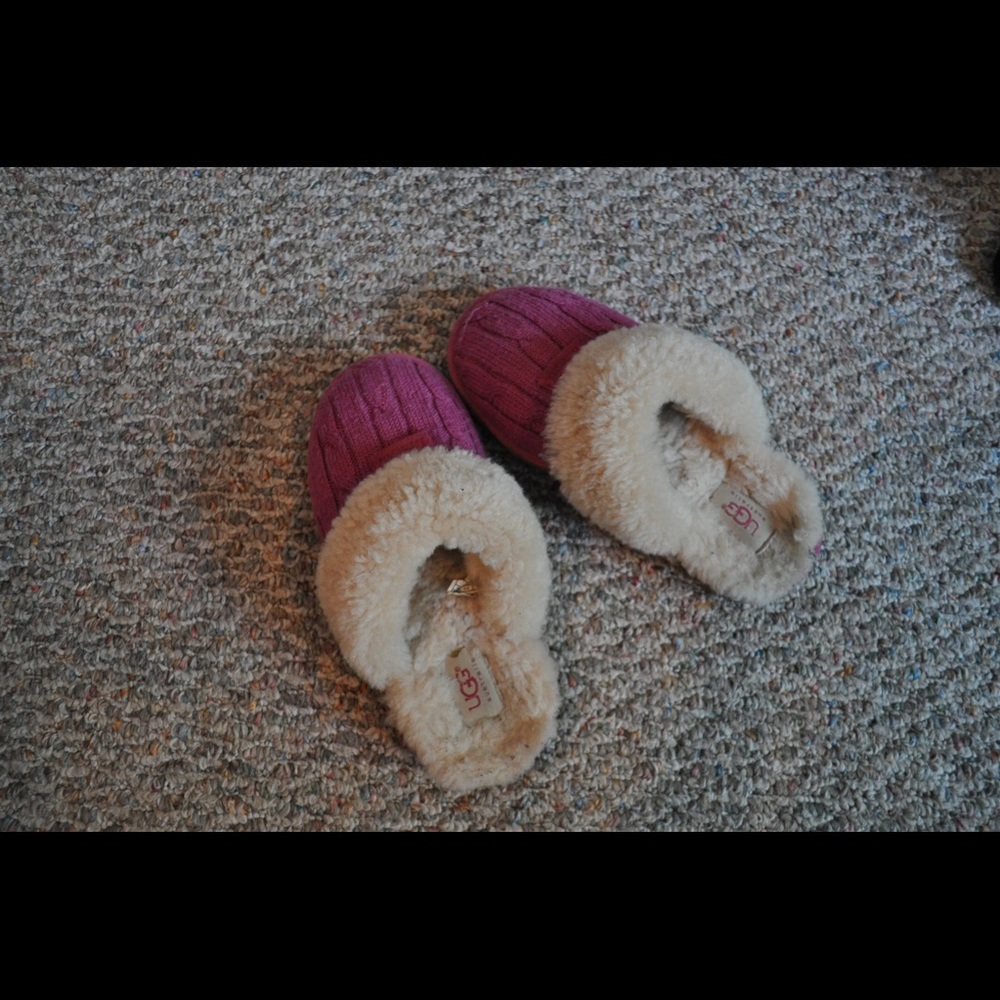 Magenta UGG slippers